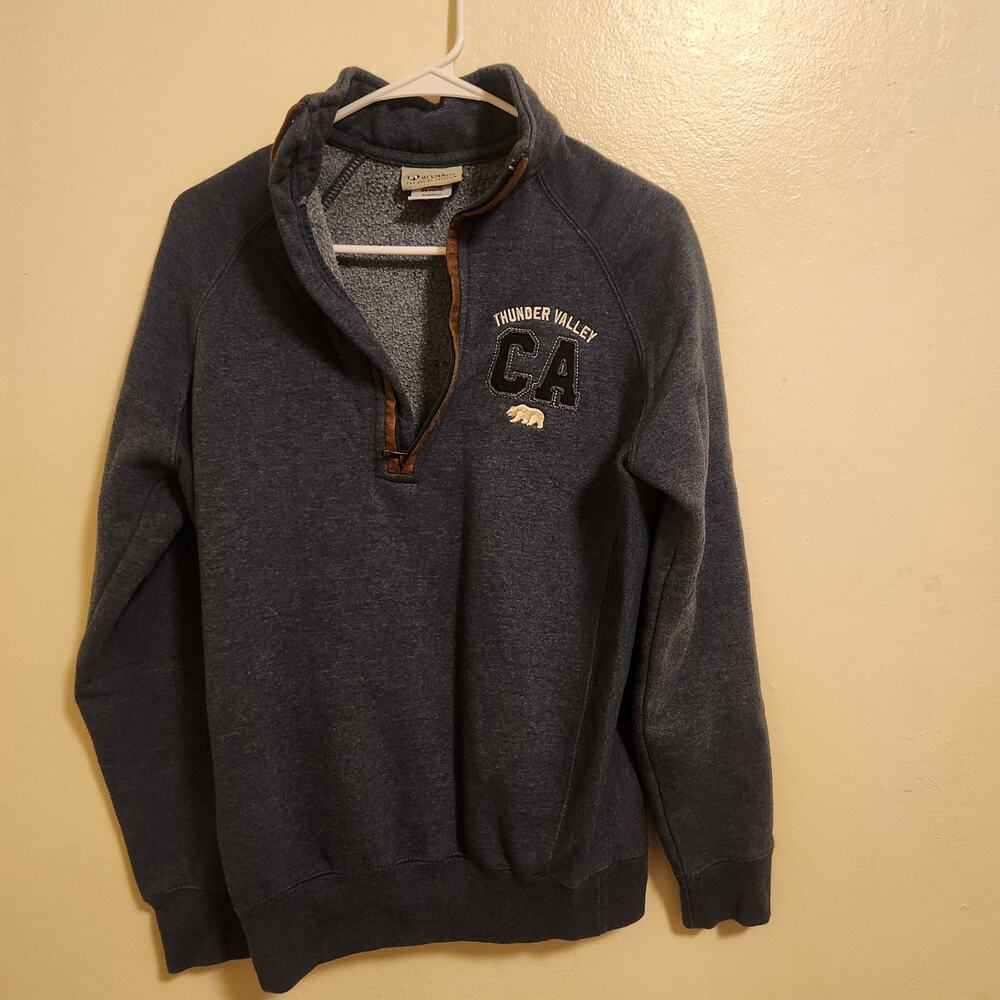 Men's Thunder Valley CA 1/4 zip sweater no pockets Size small